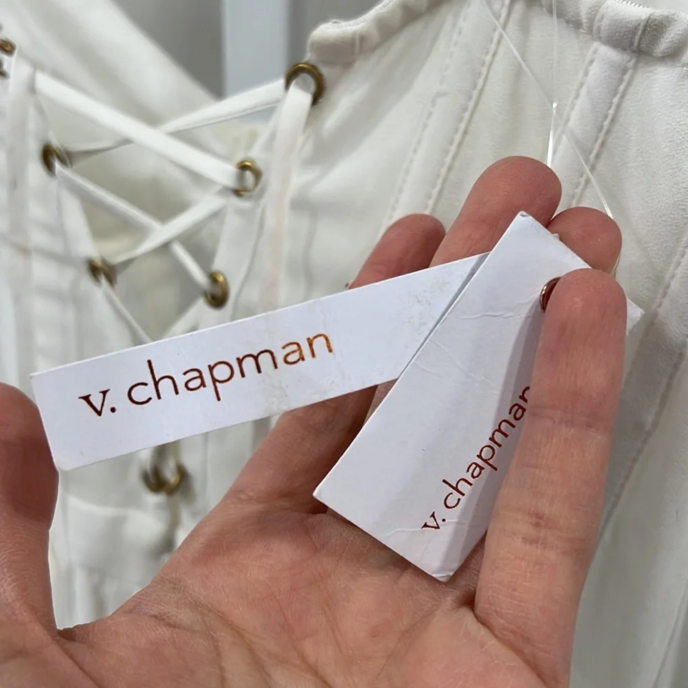 V. Chapman Carmen Gown in White - Picture 9 of 16